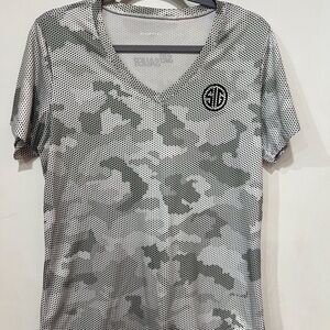Sport-Tek Sig Sauer Gray Camo Ladies' Tee